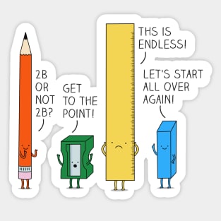 Confused pencil Sticker
